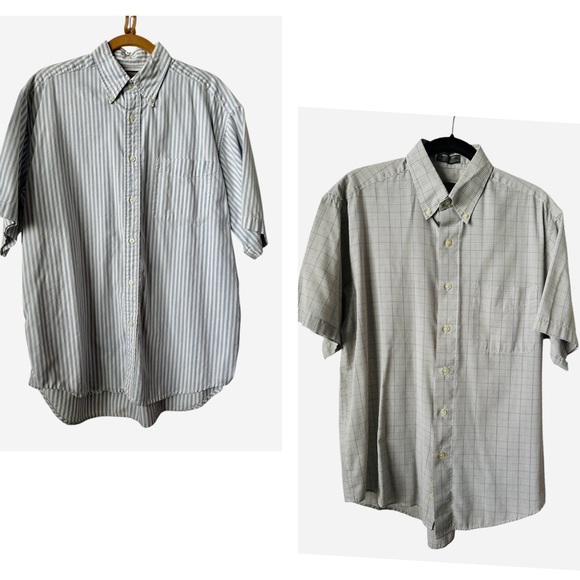 Bundle Of 2 Medium Casual Men’s Button Down Shirt Dockers & Van Heusen - Picture 1 of 8